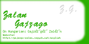 zalan gajzago business card